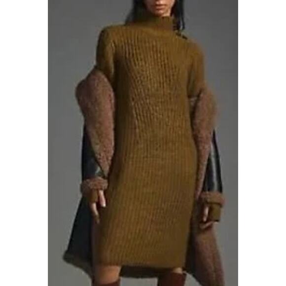 Anthropologie Dresses & Skirts - Anthropologie | NWT | S | Moon River Chunky Knit Mock Neck Sweater Dress $114